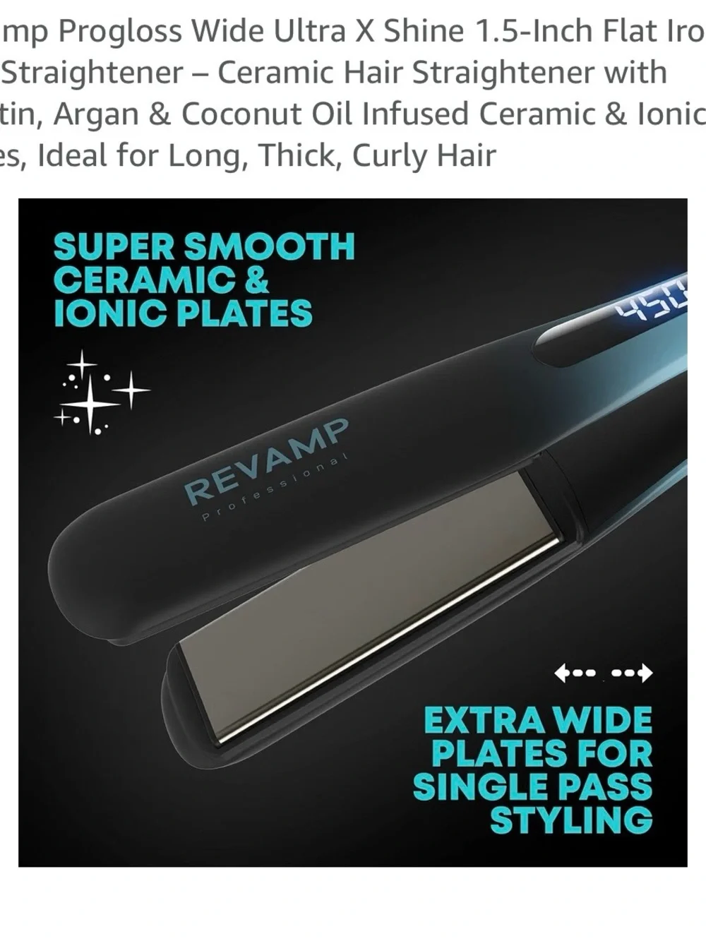 Revamp Progloss Wide Ultra X Shine 1.5” Hair Straightener Like New + Box